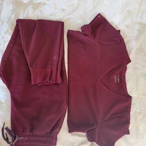 Jaanuu's Wine color scrubs set